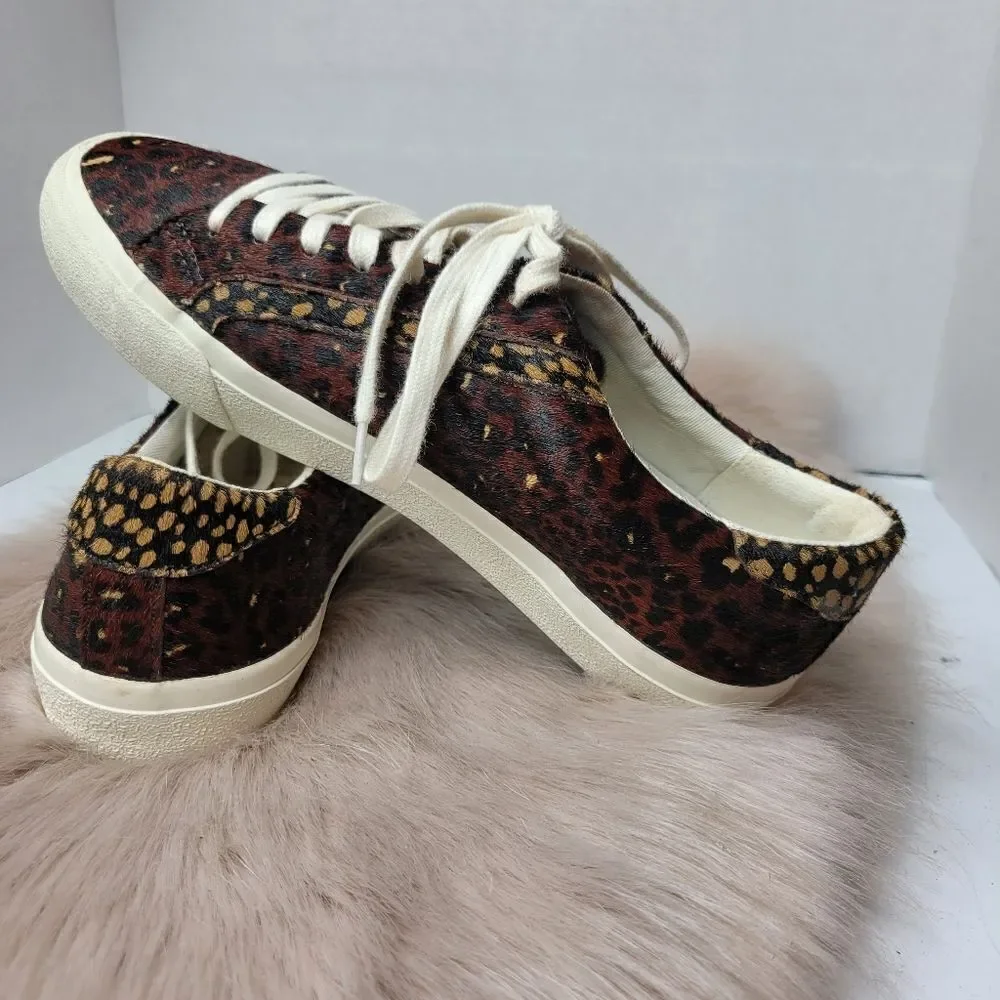Madewell Sidewalk Lowtop Sneakers Leopard Print Sneaker Size 8.5